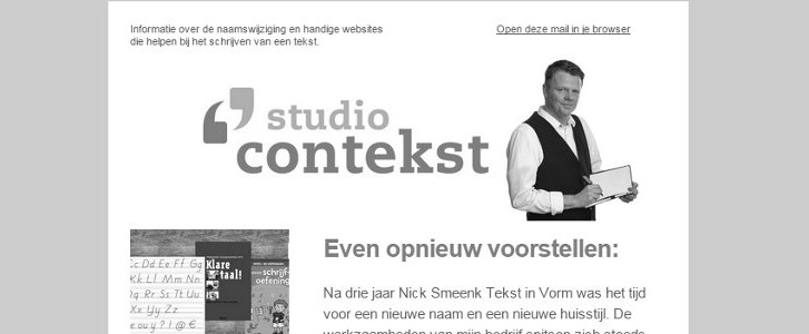 digitale nieuwsbrief abonnement Studio Contekst